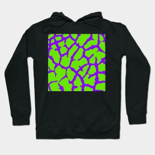 Giraffe Print Violet Green Hoodie